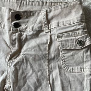 J. Galt White Low Rise Pants